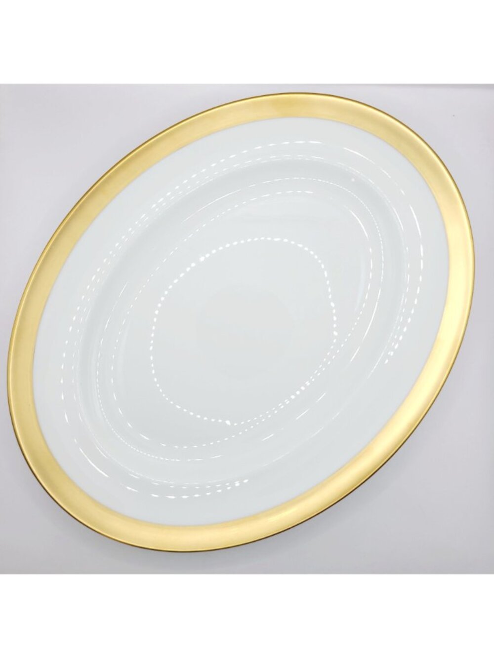Wedgwood Satine Gold Oval Dish Platter Tray 14 Inch NWT - Picture 2 of 10